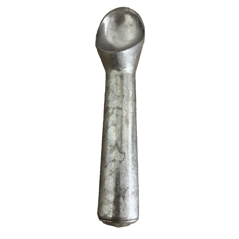 Vintage Ice Cream Scoop Aluminum 7 Inch Farmhouse Rustic Silver Blue Cap